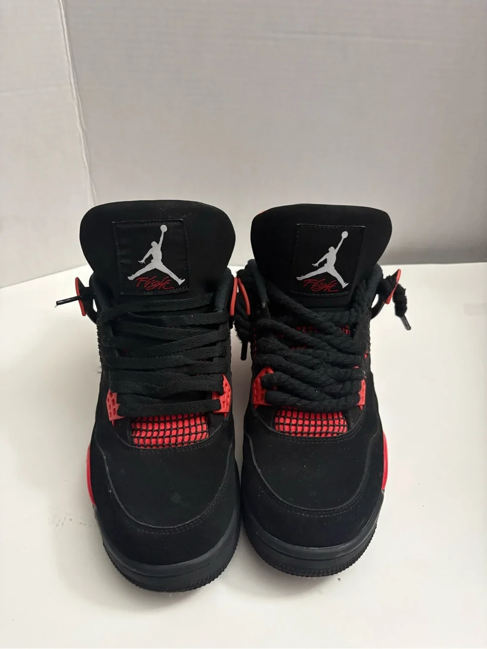Jordan Black and Red High-Top Sneakers